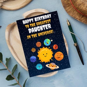 Carte de voeux d'anniversaire de la plus grande fille de l'univers