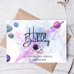 Cartão de Feliz Aniversário para Minha Pessoa Favorita no Universo