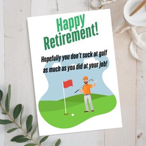 Golf Happy Retirement-wenskaart Ik hoop dat je niet zo slecht bent