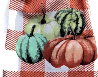 Autumn Pumpkin Harvest Double Hand Towel, Handmade Durable and Long Lasting