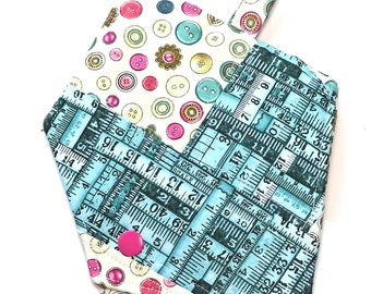 Quilted Scissor Holder: Sewing Machine, Thimbles, or Buttons