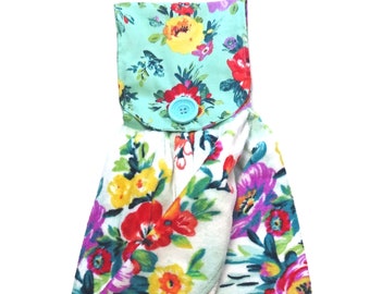 Spring Flowers Double Hand Towel, HEAVY, Thick, Pioneer Woman Towel