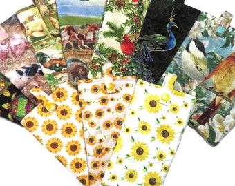 Quilted Eyeglass Case: Animal & Floral Print Glasses Pouch
