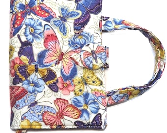 Butterfly Book Cover: Small Paperback Protector with Button, Snug Fit for Books up to 6 5/8" x 4 1/4" x 3/4"