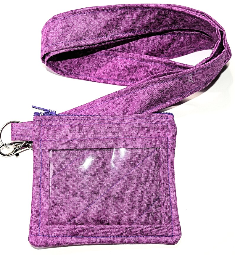 Colorful Quilted ID Holder/coin Purse With Lanyard Your Etsy