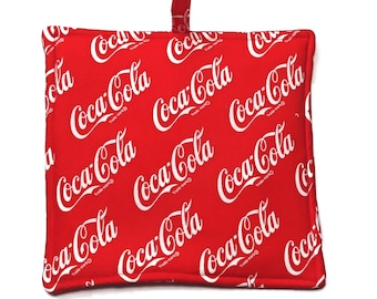 Coca Cola Hot Pad, ONE Heavy Duty, Thick Pot Holder, Bright Red and White