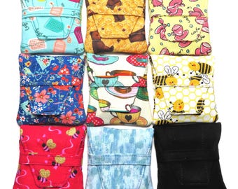 Quilted Teabag Wallet: Compact Tea Storage - Handmade Small Teabag Shape