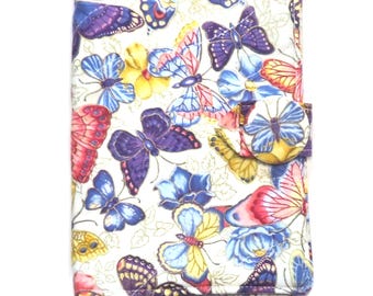 Butterfly Book Cover: Small Paperback Protector with Button, Snug Fit for Books up to 6 5/8" x 4 1/4" x 3/4"