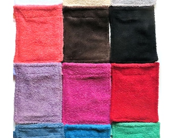 Terry Cloth Soap Holder: Reusable Soap Saver Pouch, Travel Accessory, Soapie Choice of Color