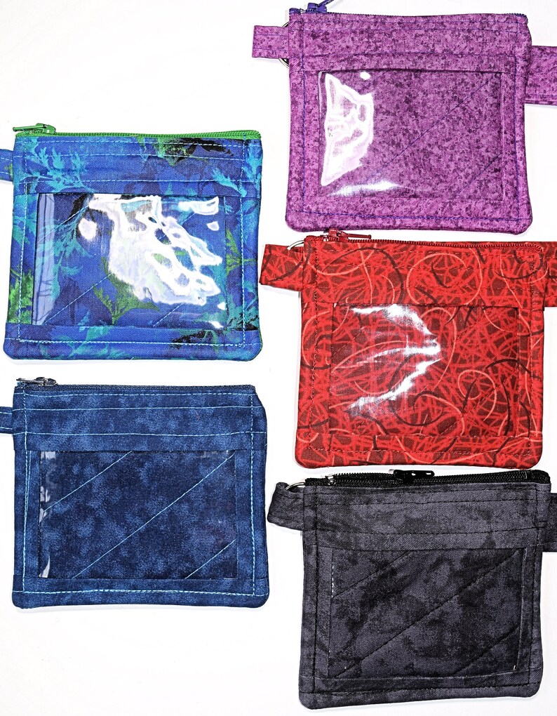 Colorful Quilted ID Holder/coin Purse With Lanyard Your Etsy