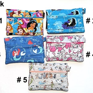 Disney Characters Wristlet With Magnetic Snap Closure, Phone Pocket, Bill Section, Three Credit ...