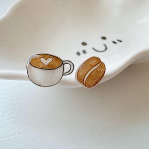 Coffee earrings //Coffee beans earrings//Food earrings// Kawaii earrings//handmade earrings for coffee lover//cute earrings//shrinky dinks