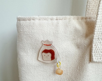 Toast and butter pin//food pin// cute bread badge // handmade pin//pin for bags and hats//accessory for bag//gift for him or her//bread pin