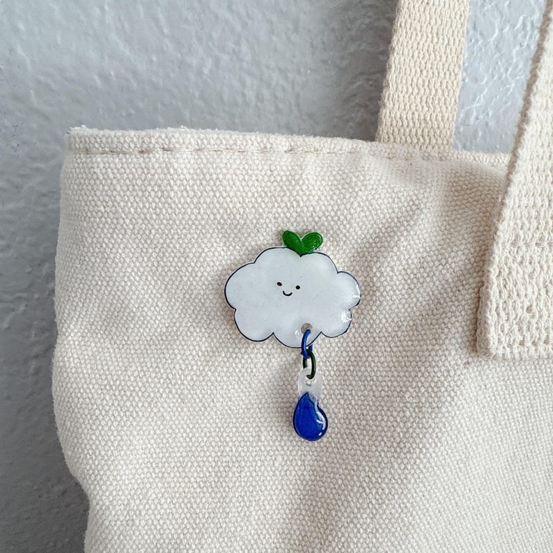 Mini Dream & Mini Moody Pin //white Cloud Pin//cute Handmade Pin//pin ...