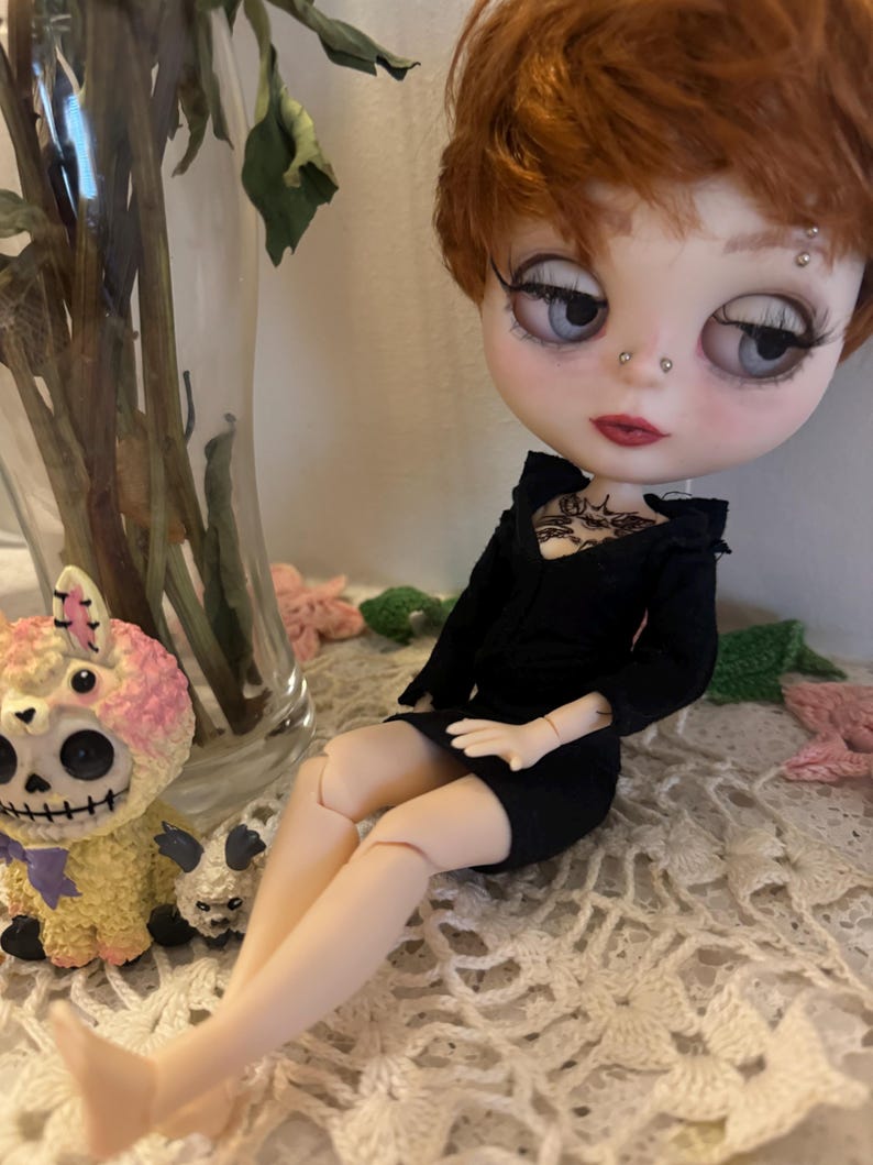 Custom Blythe Doll OOAK, Handmade Dress Included image 4