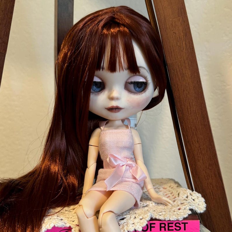 Custom Blythe Doll OOAK, Handmade Dress Included image 3