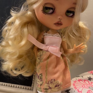 Custom Blythe Doll OOAK, Handmade Dress Included image 1