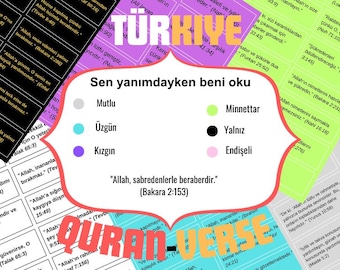 Turkisk Koranversburk: Motiverande islamiska citat (digital PDF)