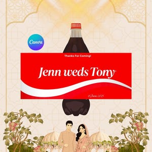 Custom Bottle Label | Personalized Cola Label, Customized Bottle Label, Fun Party Gift, Unique Custom Label, Coke Label DIGITAL DOWNLOAD