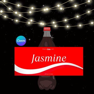 Custom Bottle Label | Personalized Cola Label, Customized Bottle Label, Fun Party Gift, Unique Custom Label, Coke Label DIGITAL DOWNLOAD