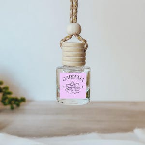 Hawaiian Hanging Flower Car Diffuser – Tropical Car Air Freshener with Pikake Jasmine, Hawaii Christmas Gift, Stocking Stuffer Gift