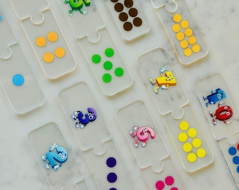 Montessori Acrylic Number Puzzle | Color Dot Matching Game
