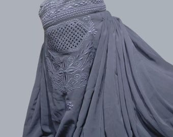 Afghaanse topi boerka Chadri Jilbab abaya islamitische sluier kaftan handgemaakte boerka alle kleuren (zwart, bruin, grijs, mosterd, rood, wit, enz.)