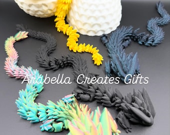 Hatch Your Own Dragon – Articulated 3D Printed Fantasy Toy with Optional Egg