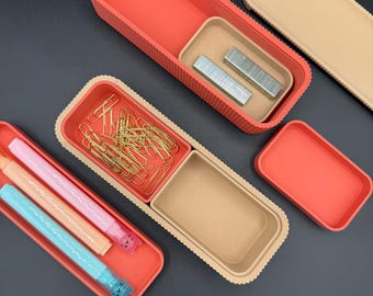 Cajas organizadoras personalizables: almacenamiento elegante para el escritorio y el hogar