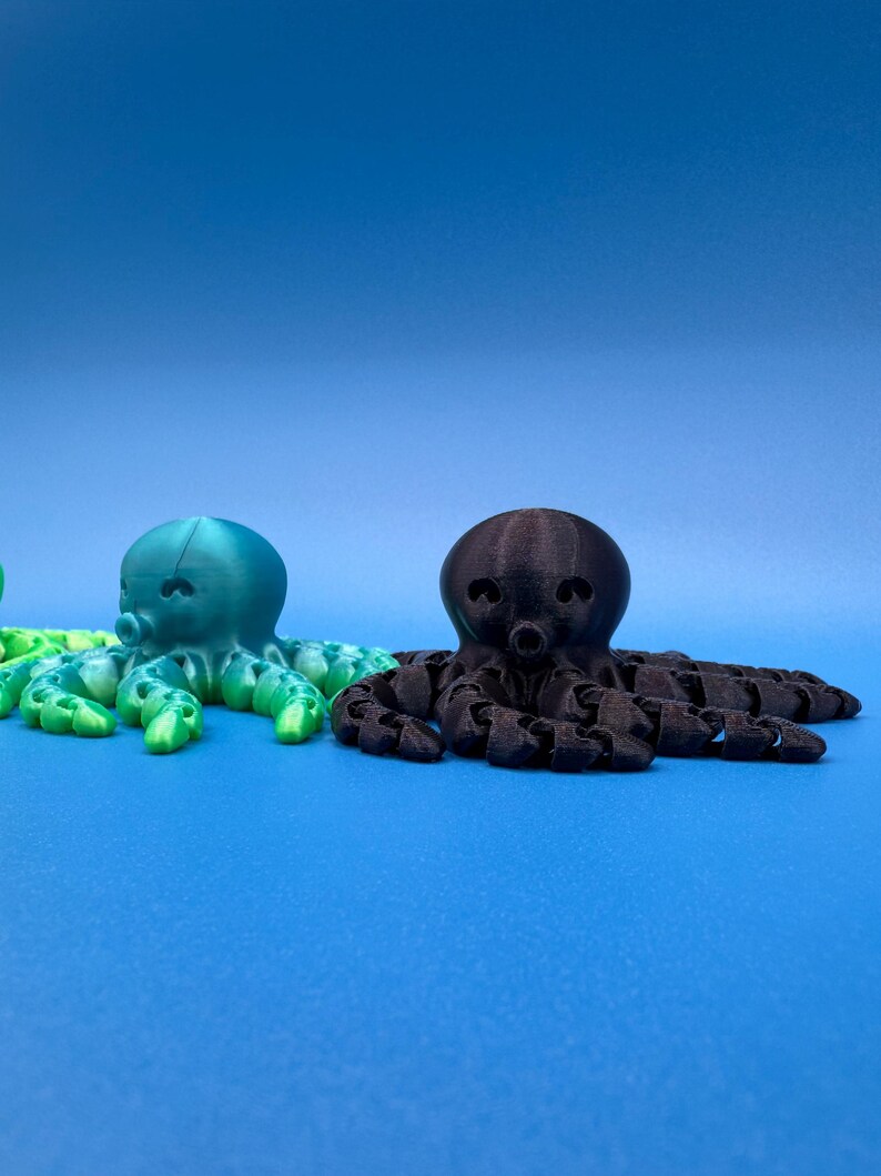 Articulated 3D Printed Octopus – Wiggly, Colorful, and Full of Charm ...