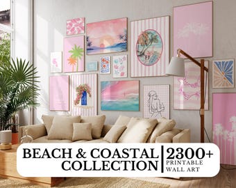 Coastal Wall Art Prints 2300+, Beach House Decor, Nautical Ocean (Digital Download)