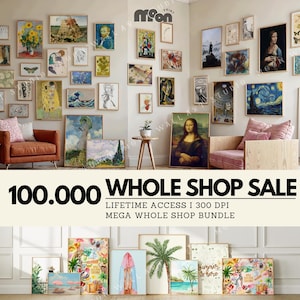 100000 Mega Wall Art Set Printable Maximalist Gallery WHOLE SHOP SALE Trendy Aesthetic Prints, Eclectic Posters Instant Digital Download