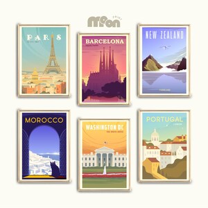 +1160 Travel Prints Bundle, Vintage Travel Wall Art, City Poster Set, Wanderlust Aesthetic Decor, Digital Download, Gallery Wall Pack
Introducing our new bundle: a fantastic collection of travel prints, accompanied by colorful prints to create a vibrant atmosphere in your home. Each piece is a unique masterpiece, ready to transform your walls and inspire your creativity. Discover the power of art to bring your living space to life.