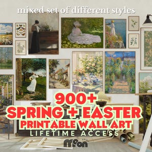 900+ Spring Wall Art Bundle Wildflowers Easter Prints Vintage Spring DecorSeasonal Printable Art Boho Cottagecore Aesthetic Instant Download