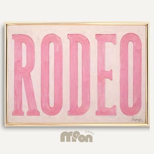 Pink Rodeo Printable Wall Art Vintage Western Typography Poster Rustic Country Home Decor Pastel Watercolor Printable Wall Art Cowboy Poster