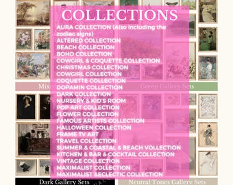 Maximalist Gallery Wall Prints, Eclectic Trendy Posters (Digital Download)