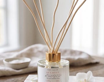 100Ml Reed Diffuser, Sea Salt Orchid Room Fragrance in Glass
