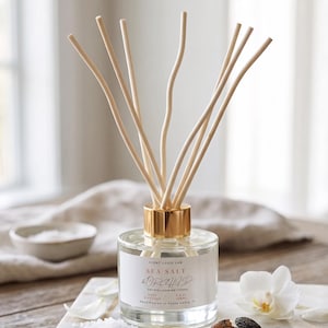 100ml Reed Diffuser - Meersalzorchidee Raumduft, Handgegossener Raumduft