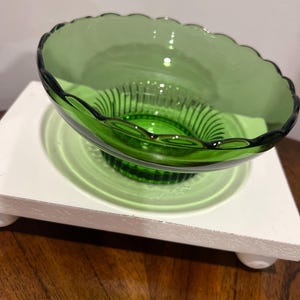 Vintage Green Glass Bowl E.O. Brody