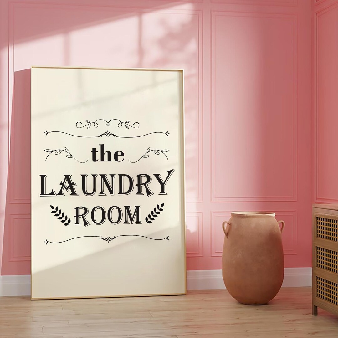 The Laundry Room Sign, Printable Laundry Wall Art, Farmhouse Laundry ...