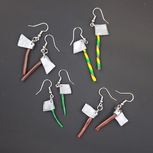 Clay Axe Earrings - Axe Throwing Earrings