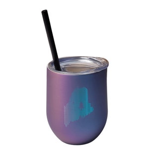 Original Maine Flag Tumbler - Maine Flag Engraved Tumbler - Original Maine Flag Wine Tumbler - Original Maine Flag Keepsake
