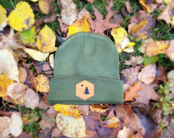 Maine Hat, Olive Green Maine Hat, Original Maine Flag Winter Beanie, 1901 Maine Flag Hat, Original Maine Flag Hat, Maine Flag Hat