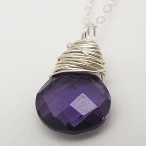 February Birthstone, February, Purple Amethyst, Amethyst Necklace, Amethyst Jewelry, Birthstone Necklace, February Gift Idea, Gifts Under 50