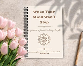 Overthinking Reset Workbook | Anxiety Relief, Self Reflection (Digital Download)