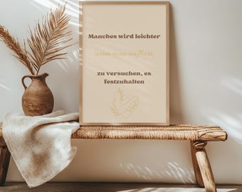 Minimalist Affirmation Poster, Calming Wall Art (Digital Download A4 PDF File)