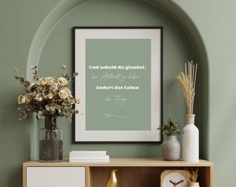 Sage Green Boho Quote Poster - Inspirational Wall Art