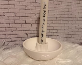 Handmade Raysin Heart Candle Holder with 'Love' Candle