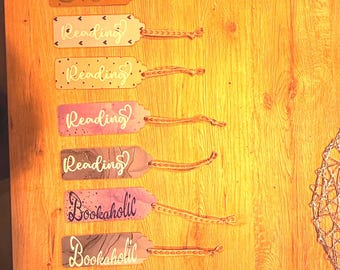 Lesezeichen personalisierte mit Namen oder Spruch, handgemacht, Geschenk für Leseratten, Booklover, Bookmark, Bücherliebe