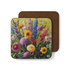 Coaster Set, Hardboard Coasters, Drink Coasters, Coffee Table Decor, Housewarming Gift, Bar Accessories